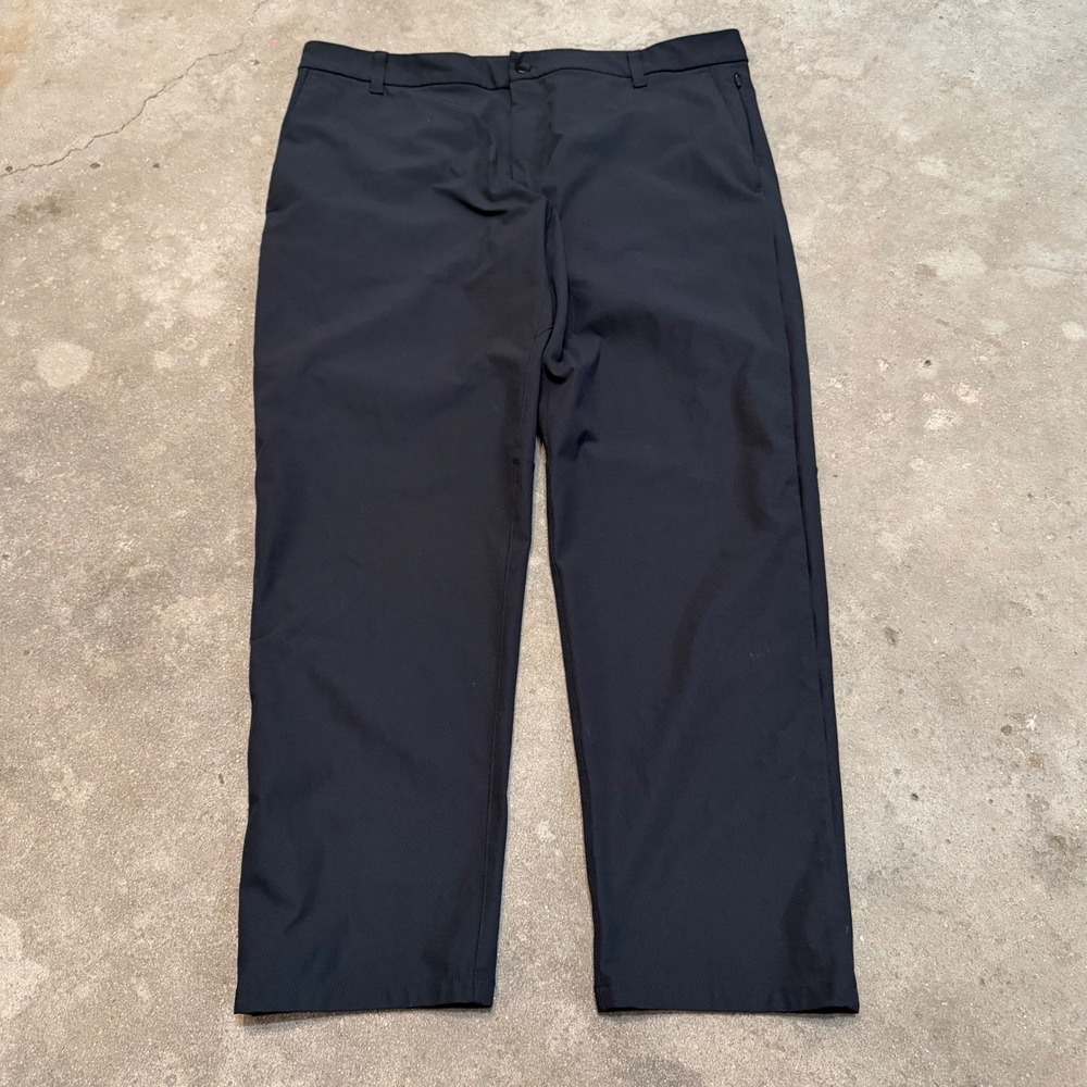 Lululemon Commission Pant Men 38 Black Slim Fit Golf Chino Trouser LM5AEYS